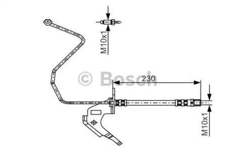 Шланг тормозной CHEVROLET ASTRA, VAUXHALL COMBO, BOSCH (1987481162)