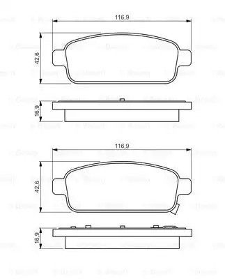 Комплект гальмівних колодок, дискове гальмо OPEL CASCADA, OPEL ASTRA, BOSCH (0986495259)