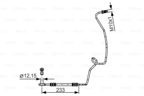 Шланг тормозной SEAT TOLEDO, VW GOLF, BOSCH (1987481338)