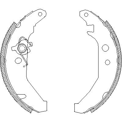 Комплект гальмівних колодок FORD FIESTA, REMSA (418500)