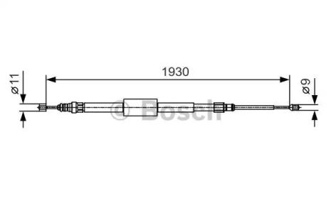 Трос ручного тормоза RENAULT MEGANE, BOSCH (1987482011)