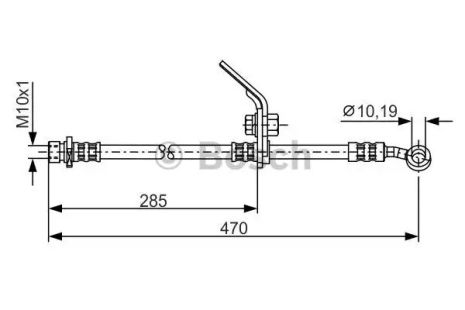 Шланг тормозной HONDA ACCORD, BOSCH (1987481328)