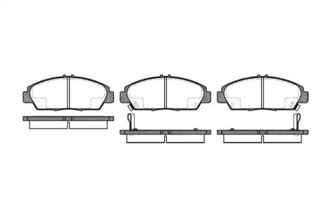 Комплект тормозных колодок, дисковый тормоз ROVER 600, HONDA ACCORD, REMSA (040602)