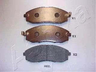 Комплект тормозных колодок, дисковый тормоз HYUNDAI PORTER, ASHIKA (50H0002)