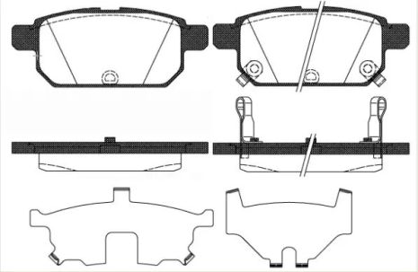 Комплект гальмівних колодок, дискове гальмо SUZUKI BALENO, WOKING (P1571302)