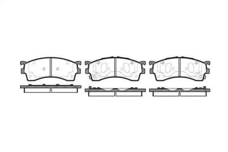 Комплект тормозных колодок, дисковый тормоз HAIMA (FAW), MAZDA PREMACY, REMSA (041512)