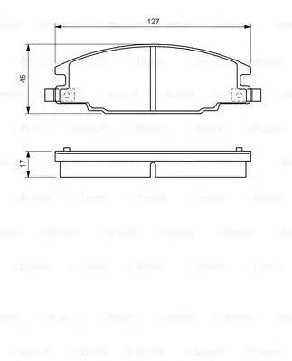 Комплект гальмівних колодок, дискове гальмо ISUZU TROOPER, OPEL FRONTERA, BOSCH (0986460960)