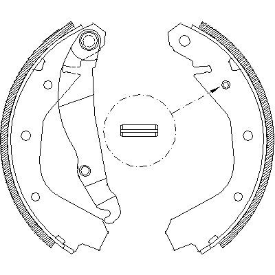 Комплект тормозных колодок OPEL NOVAVAN, OPEL KADETT, REMSA (409100)