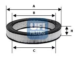 Фильтр воздушный FORD P, UFI (3093900)