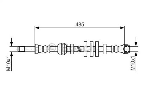 Шланг тормозной AUDI Q5, BOSCH (1987481568)