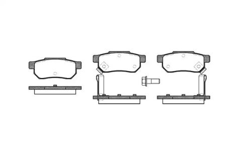 Комплект тормозных колодок, дисковый тормоз HONDA ACCORD V, LOTUS ELISE, REMSA (023302)