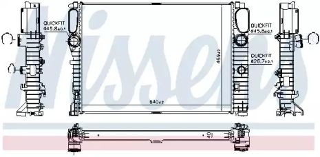 Радіатор охолодження двигуна MERCEDES-BENZ CLS, NISSENS (62796A)