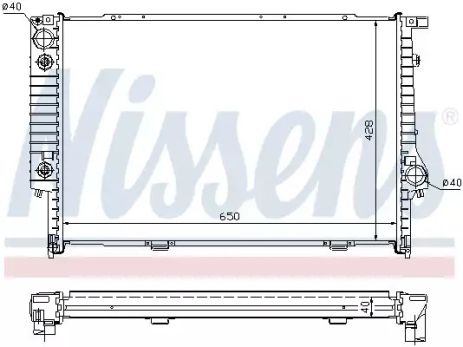 Радіатор охолодження двигуна BMW 5, NISSENS (60694A)