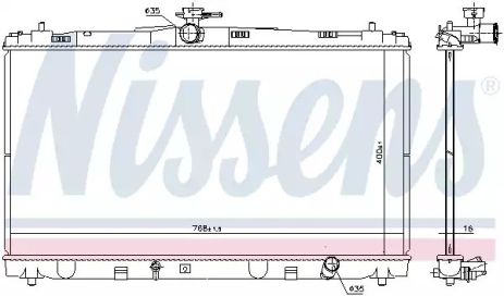 Радіатор охолодження двигуна LEXUS ES, NISSENS (646935)