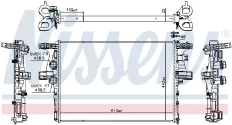 Радіатор охолодження двигуна IVECO DAILY, NISSENS (61988)