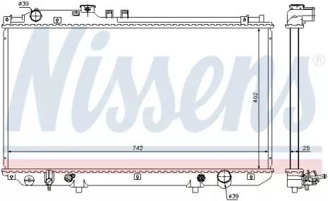 Радіатор охолодження двигуна LEXUS SC, NISSENS (64658)