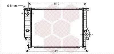 Радиатор охлаждения двигателя BMW 7, Van Wezel (06002096)