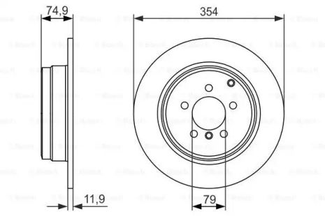 Диск гальмівний LAND ROVER, BOSCH (0986479612)