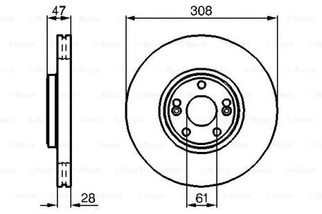 Диск тормозной RENAULT LAGUNA, BOSCH (0986479198)