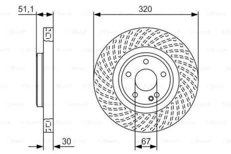 Диск тормозной MERCEDES-BENZ CLA, BOSCH (0986479A59)