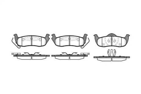 Комплект гальмівних колодок, дискове гальмо INFINITI QX56, JEEP COMMANDER, REMSA (110610)
