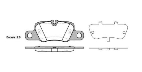 Комплект гальмівних колодок, дискове гальмо PORSCHE 911, REMSA (140100)