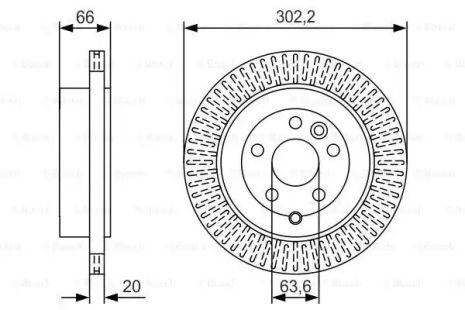 Диск гальмівний LAND ROVER, BOSCH (0986479U44)