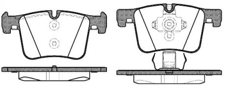 Комплект тормозных колодок, дисковый тормоз BMW 2, REMSA (145700)