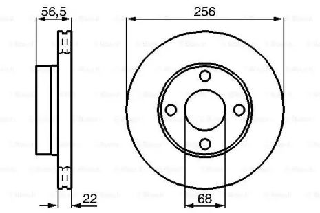 Диск тормозной AUDI 80, BOSCH (0986478550)