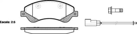 Комплект тормозных колодок, дисковый тормоз FORD TRANSIT, REMSA (125102)
