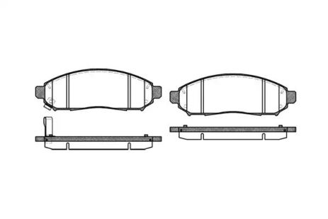 Комплект гальмівних колодок, дискове гальмо NISSAN NP300, REMSA (116201)