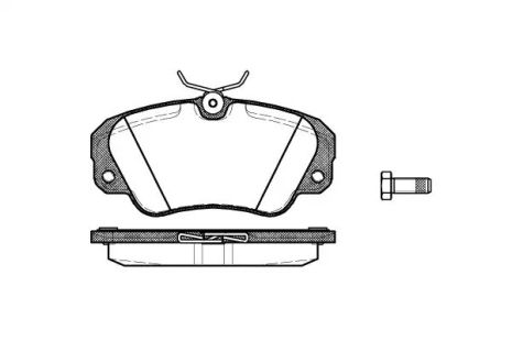 Комплект гальмівних колодок, дискове гальмо OPEL SENATOR, OPEL OMEGA, REMSA (038200)