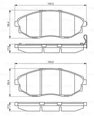 Комплект тормозных колодок, дисковый тормоз CHEVROLET EPICA, BOSCH (0986495353)