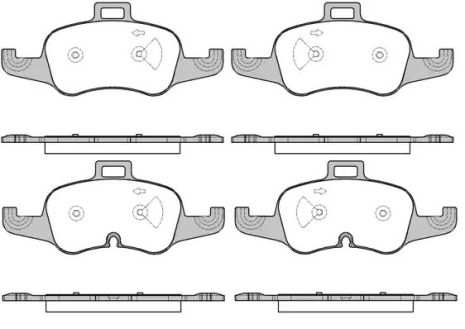 Комплект гальмівних колодок, дискове гальмо AUDI TT, REMSA (165300)