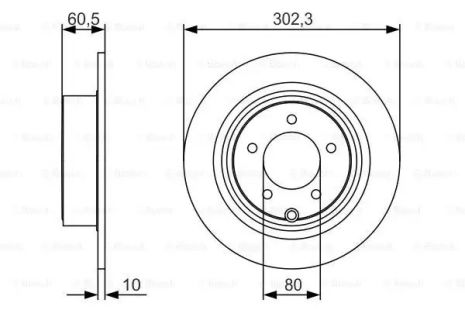 Диск тормозной MITSUBISHI ASX, DODGE AVENGER, BOSCH (0986479R07)