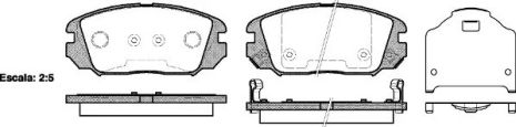 Комплект гальмівних колодок, дискове гальмо HONDA CIVIC, KIA OPTIMA, REMSA (120402)