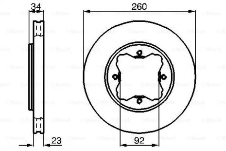 Диск гальмівний ROVER 600, HONDA ASCOT, BOSCH (0986478568)