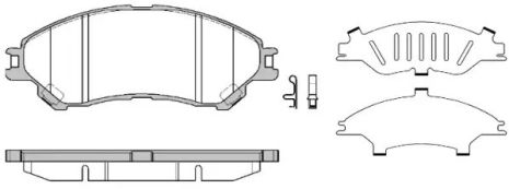 Комплект гальмівних колодок, дискове гальмо SUZUKI VITARA, REMSA (158902)