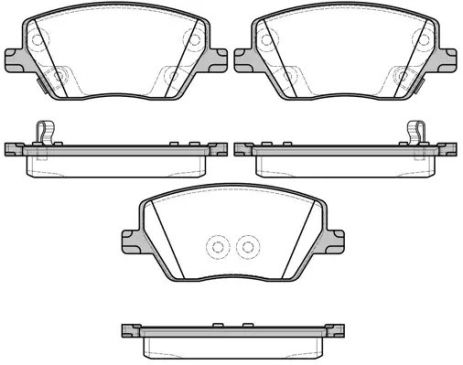 Комплект гальмівних колодок, дискове гальмо FIAT TIPO, REMSA (169502)