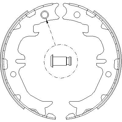 Комплект гальмівних колодок, гальмо стоянки LEXUS RX, TOYOTA VENZA, REMSA (474200)