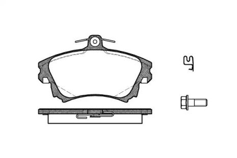 Комплект гальмівних колодок, дискове гальмо SMART FORFOUR, VOLVO V40, REMSA (070802)