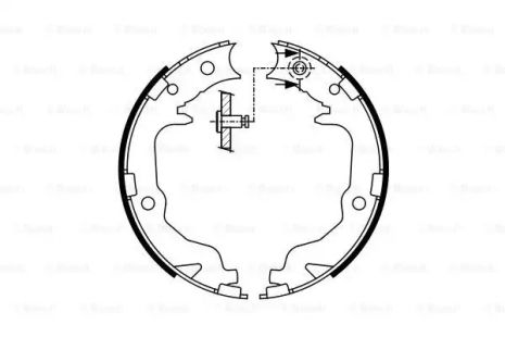 Комплект гальмівних колодок, гальмо стоянки LANCIA FLAVIA, CITROËN C4, BOSCH (0986487766)