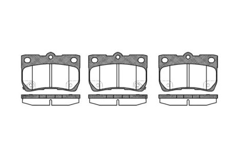 Комплект гальмівних колодок, дискове гальмо TOYOTA CROWN, LEXUS IS, REMSA (118102)
