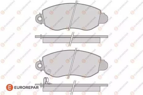 Комплект гальмівних колодок, дискове гальмо FORD TRANSIT, EUROREPAR (1617263880)