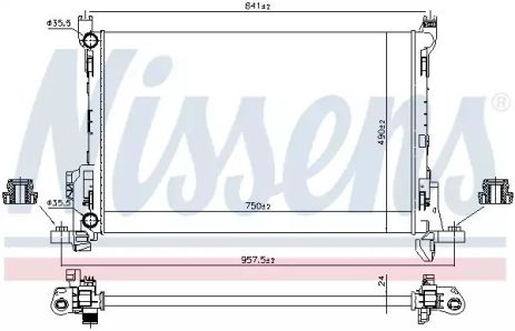 Радіатор охолодження двигуна FIAT TALENTO, OPEL VIVARO, NISSENS (630803)