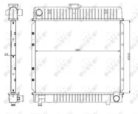 Радиатор охлаждения двигателя MERCEDES-BENZ СЕДАН, NRF (504250)