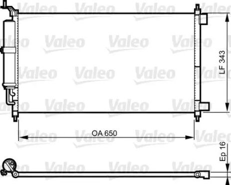 Радіатор, конденсор кондиціонера NISSAN JUKE, VALEO (814221)