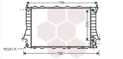 Радіатор охолодження двигуна AUDI A6, Van Wezel (03002084)