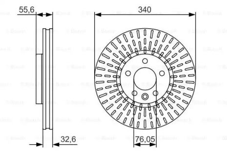 Диск гальмівний VW TRANSPORTER, BOSCH (0986479546)