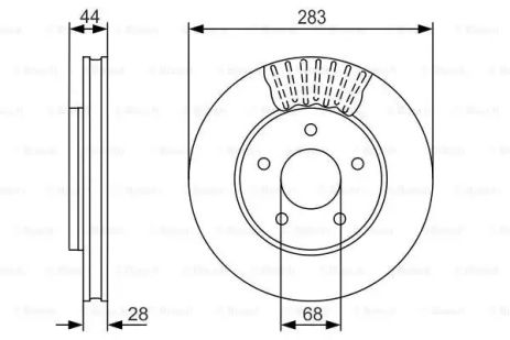 Диск тормозной NISSAN LEAF, BOSCH (0986479091)